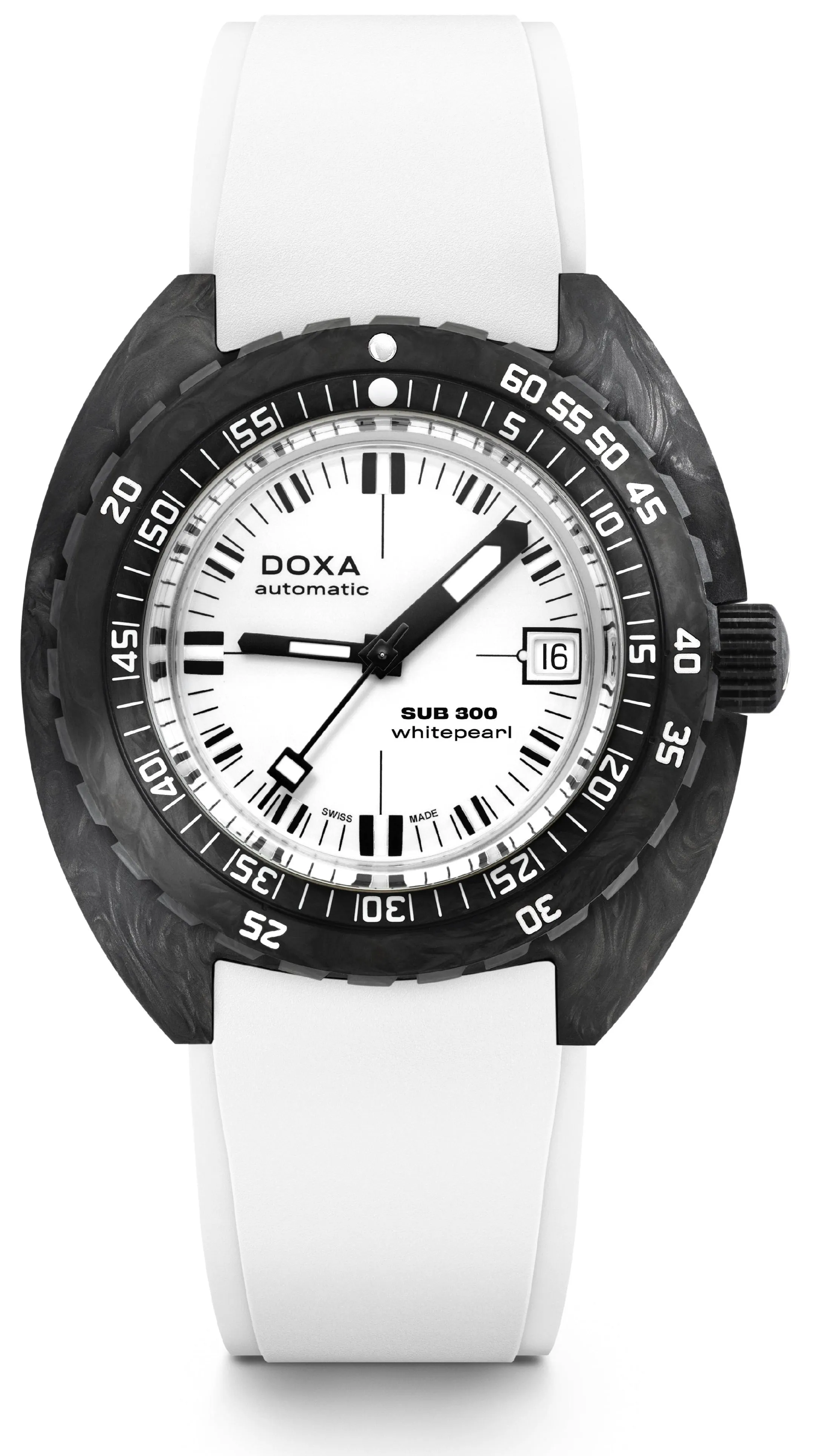 Doxa SUB 300 Whitepearl Carbon Watch