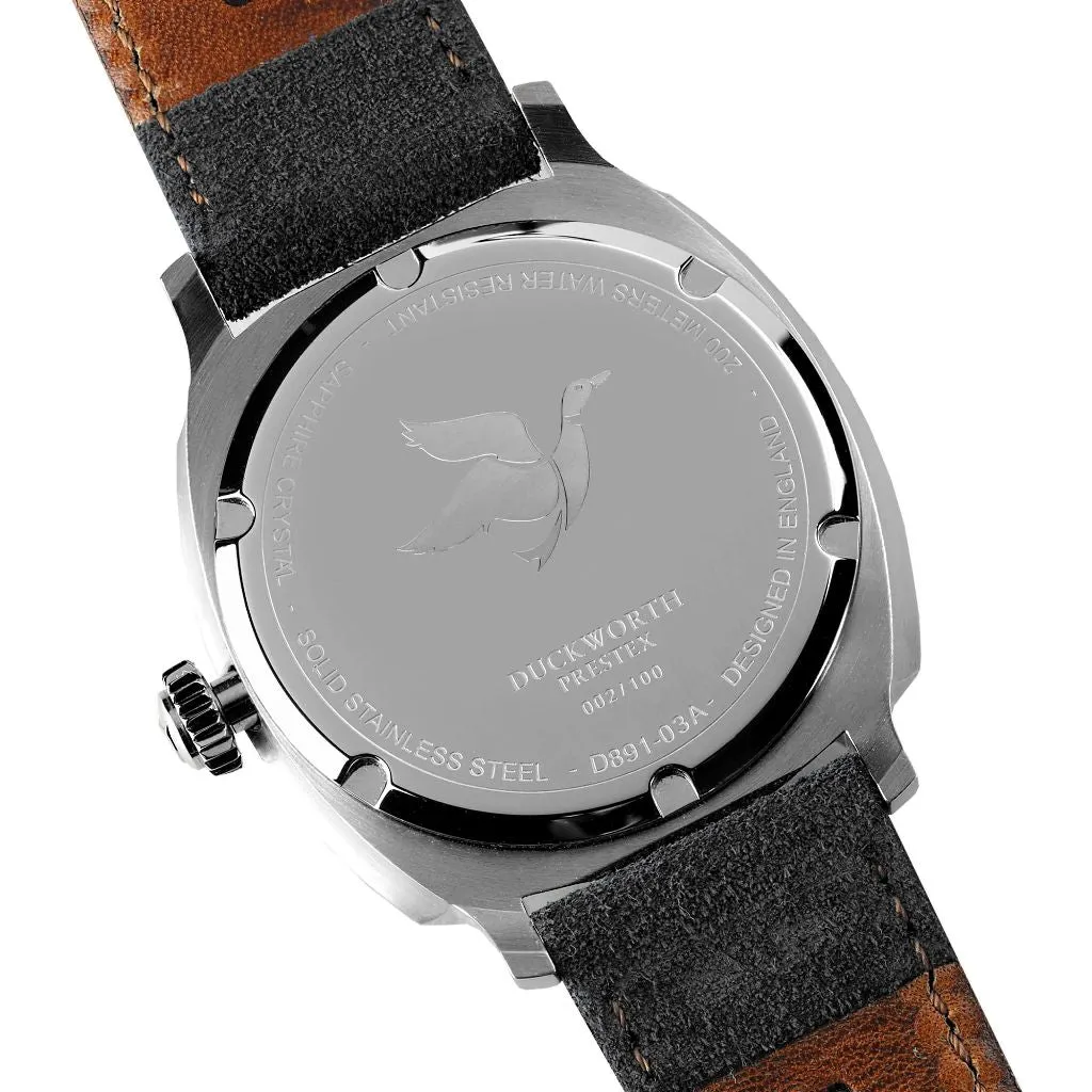 Duckworth Prestex Verimatic - Orange&nbsp;Fumé LE with Brown Italian Suede Straps