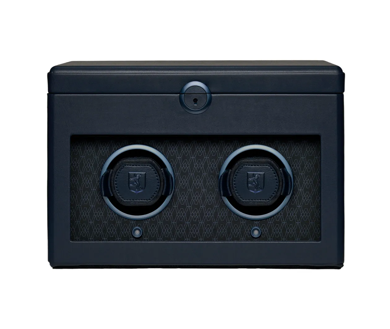 Earth Double Watch Winder With Storage Blue
