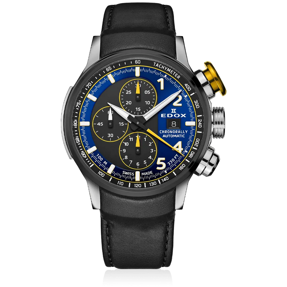EDOX SWISS MADE 01129-TTNJCN-BUNJ CHRONORALLY AUTOMATIC