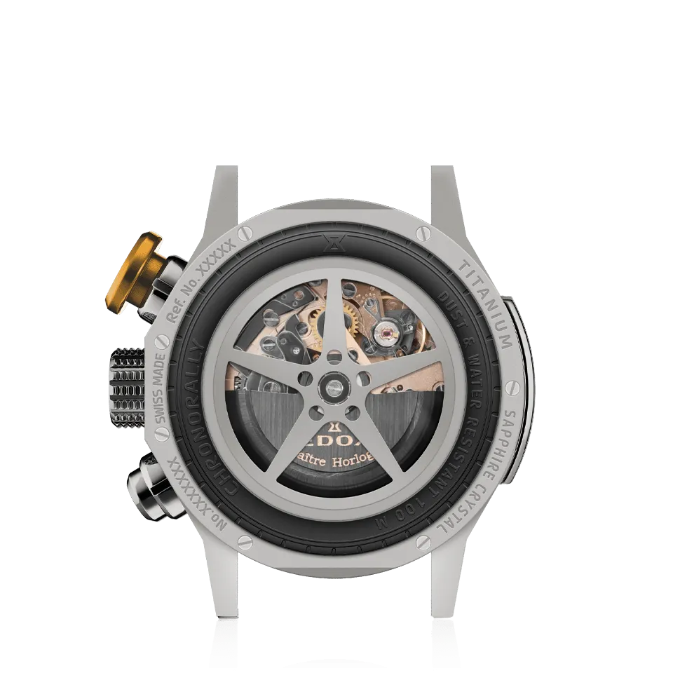 EDOX SWISS MADE 01129-TTNJCN-BUNJ CHRONORALLY AUTOMATIC