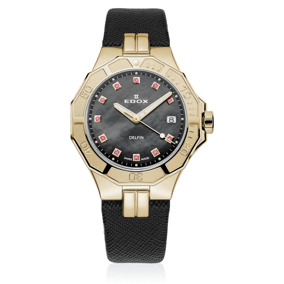 EDOX SWISS MADE 53020-37JC-NANRUD DELFIN THE ORIGINAL DIVER DATE LADY