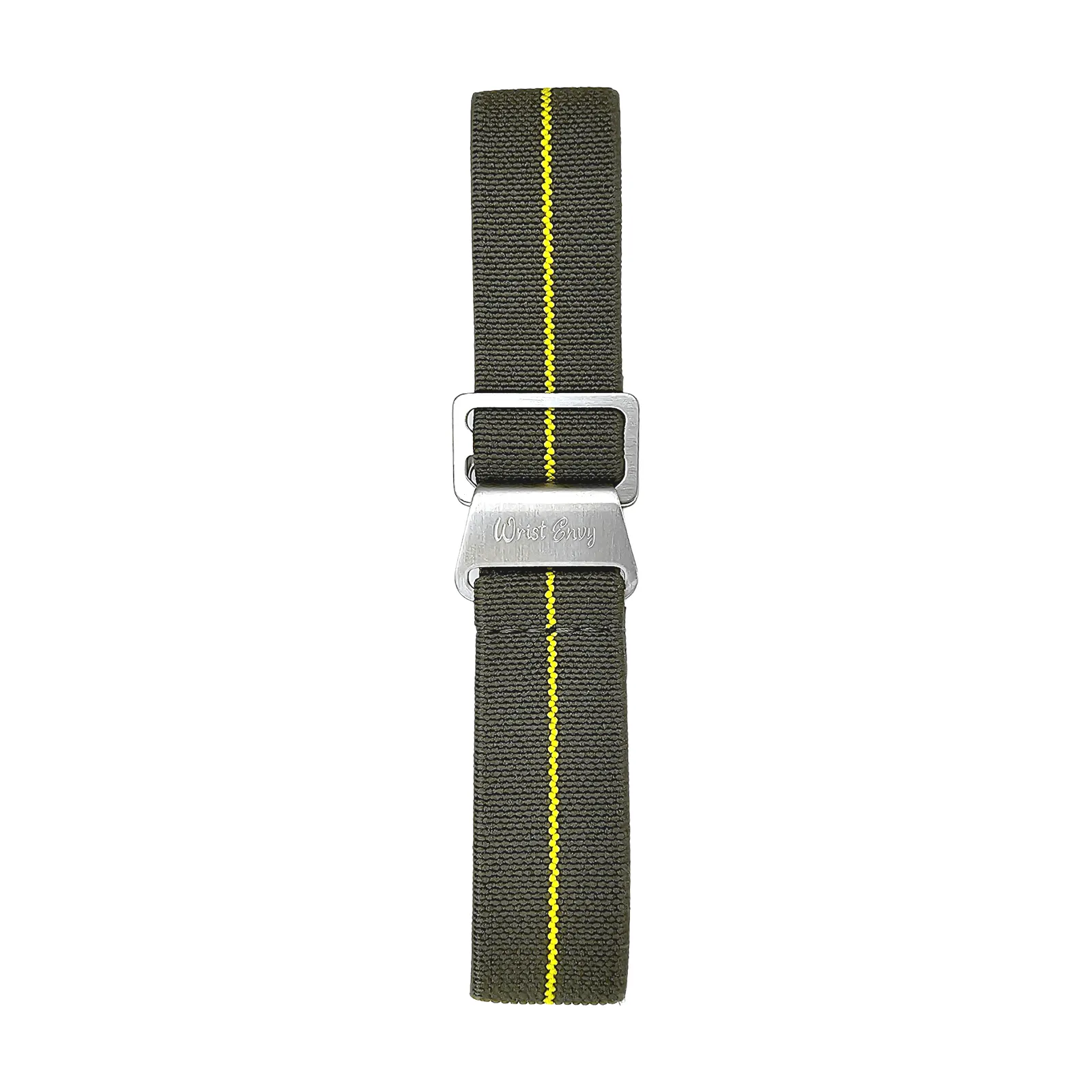 Elastic Nylon French Marine Nationale Watch Strap 20mm 22mm Army Green Yellow