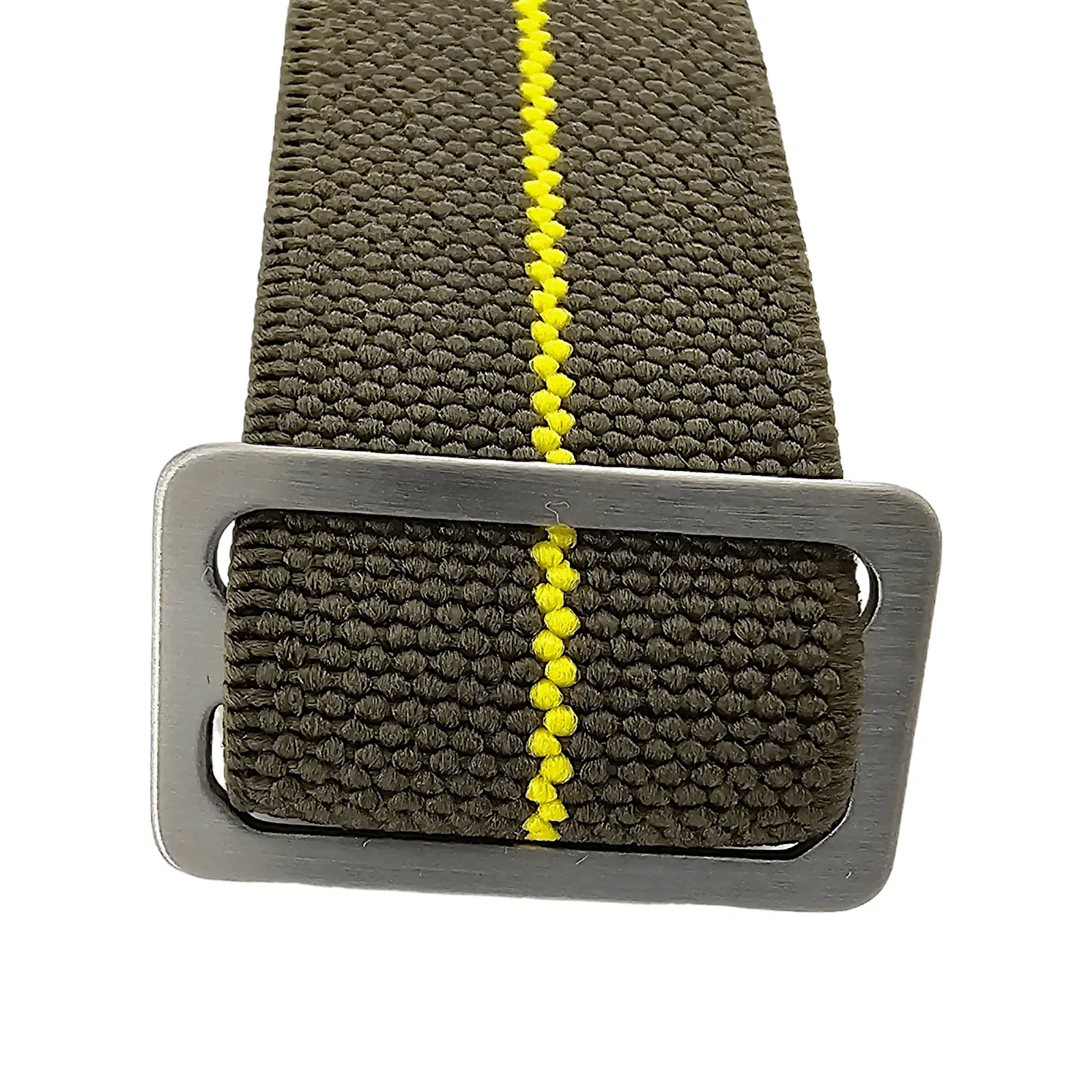 Elastic Nylon French Marine Nationale Watch Strap 20mm 22mm Army Green Yellow