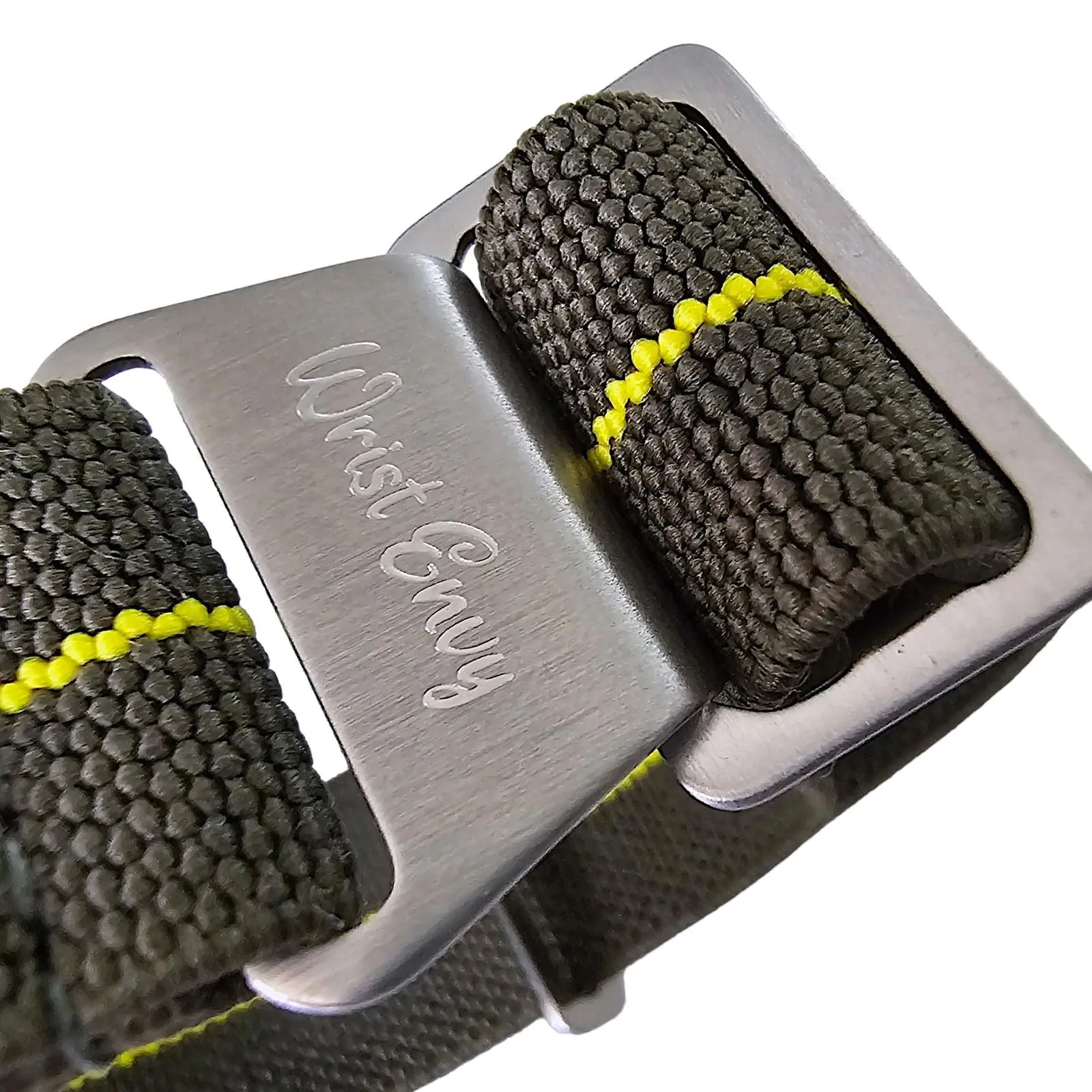 Elastic Nylon French Marine Nationale Watch Strap 20mm 22mm Army Green Yellow