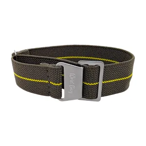 Elastic Nylon French Marine Nationale Watch Strap 20mm 22mm Army Green Yellow