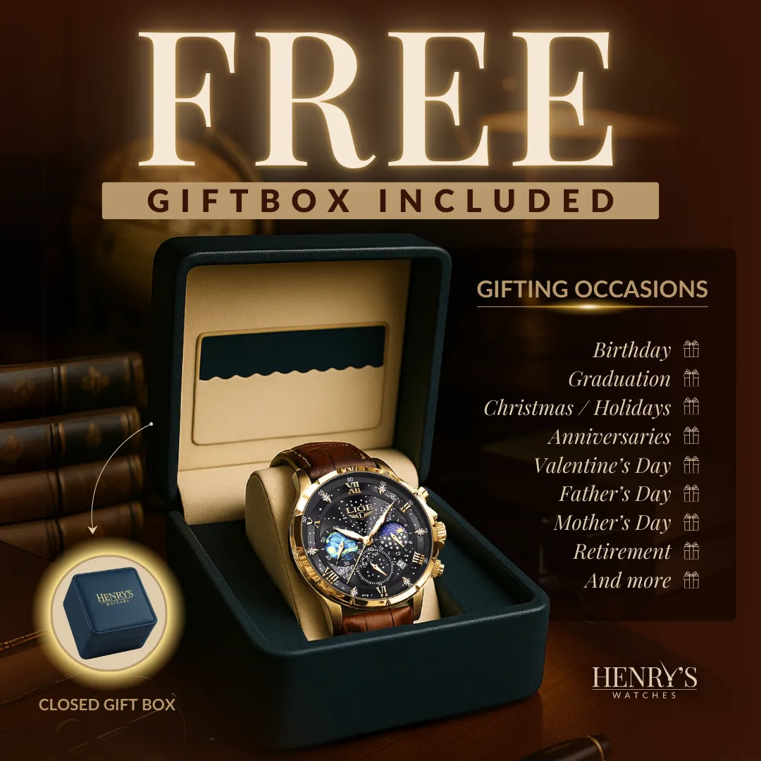 Elegant Transparent Dial Quartz Watch