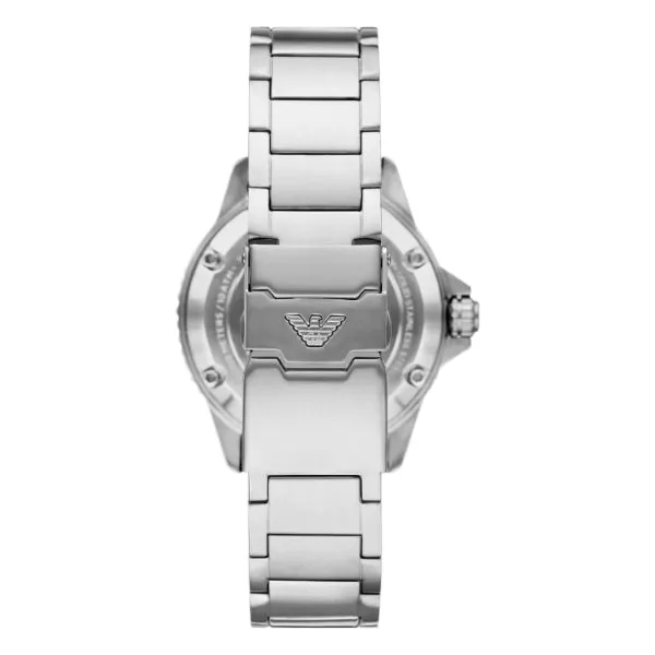 EMPORIO ARMANI Diver Silver Stainless Steel Green Dial Automatic Watch for Gents - AR60061