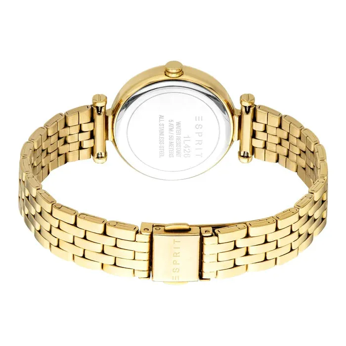 Esprit Laila ll Women's Green Dial Gold Watch