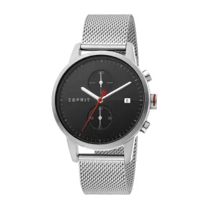 Esprit Men's Stainless Steel Watch Black Dial & Mesh Bracelet