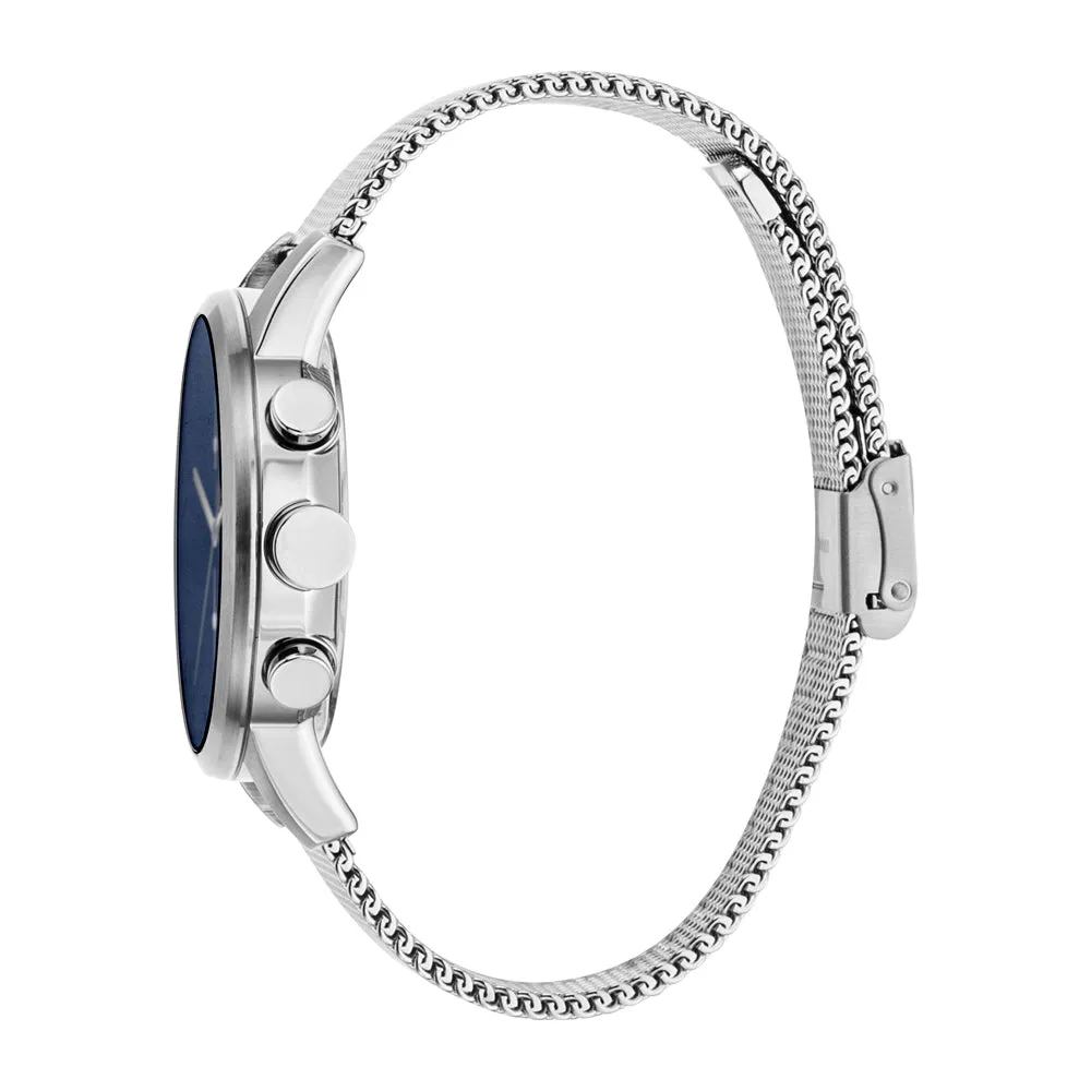 Esprit Men's Stainless Steel Watch Blue Dial & Mesh Bracelet