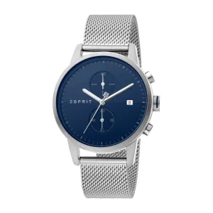 Esprit Men's Stainless Steel Watch Blue Dial & Mesh Bracelet