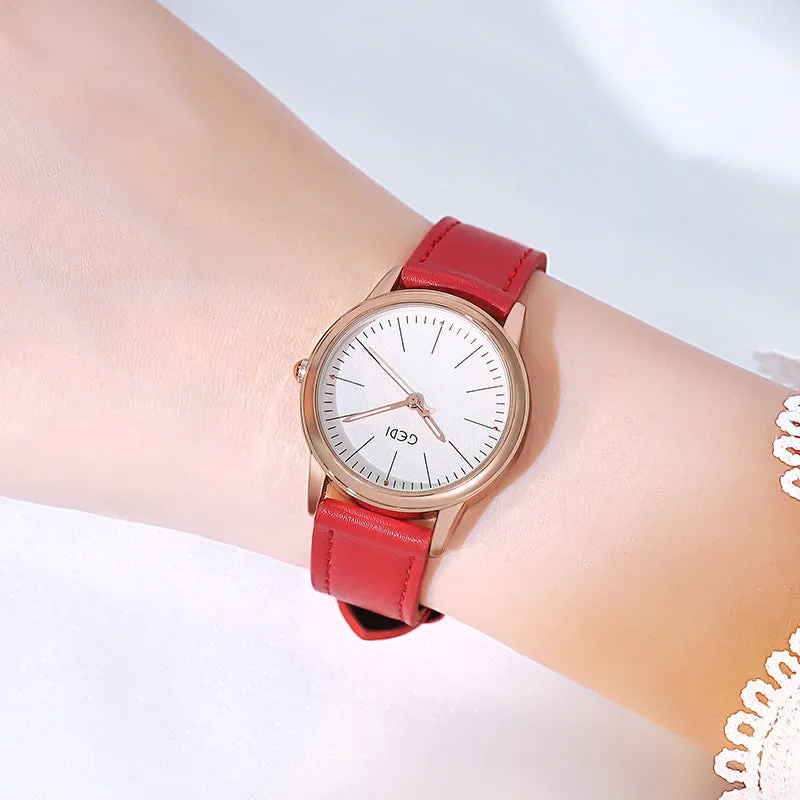 Fashion casual Joker waterproof belt ladies watch