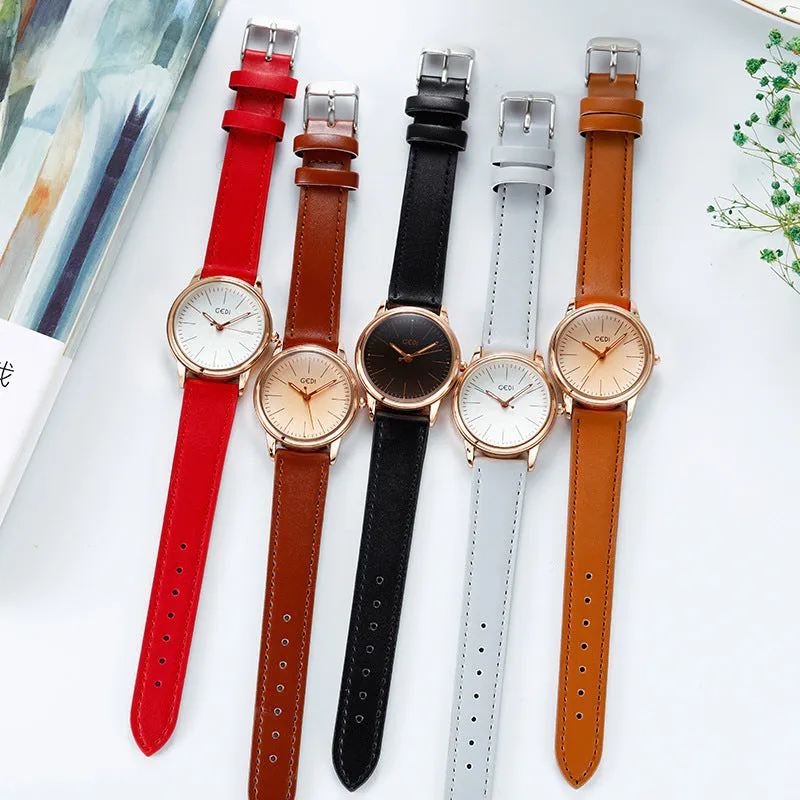 Fashion casual Joker waterproof belt ladies watch