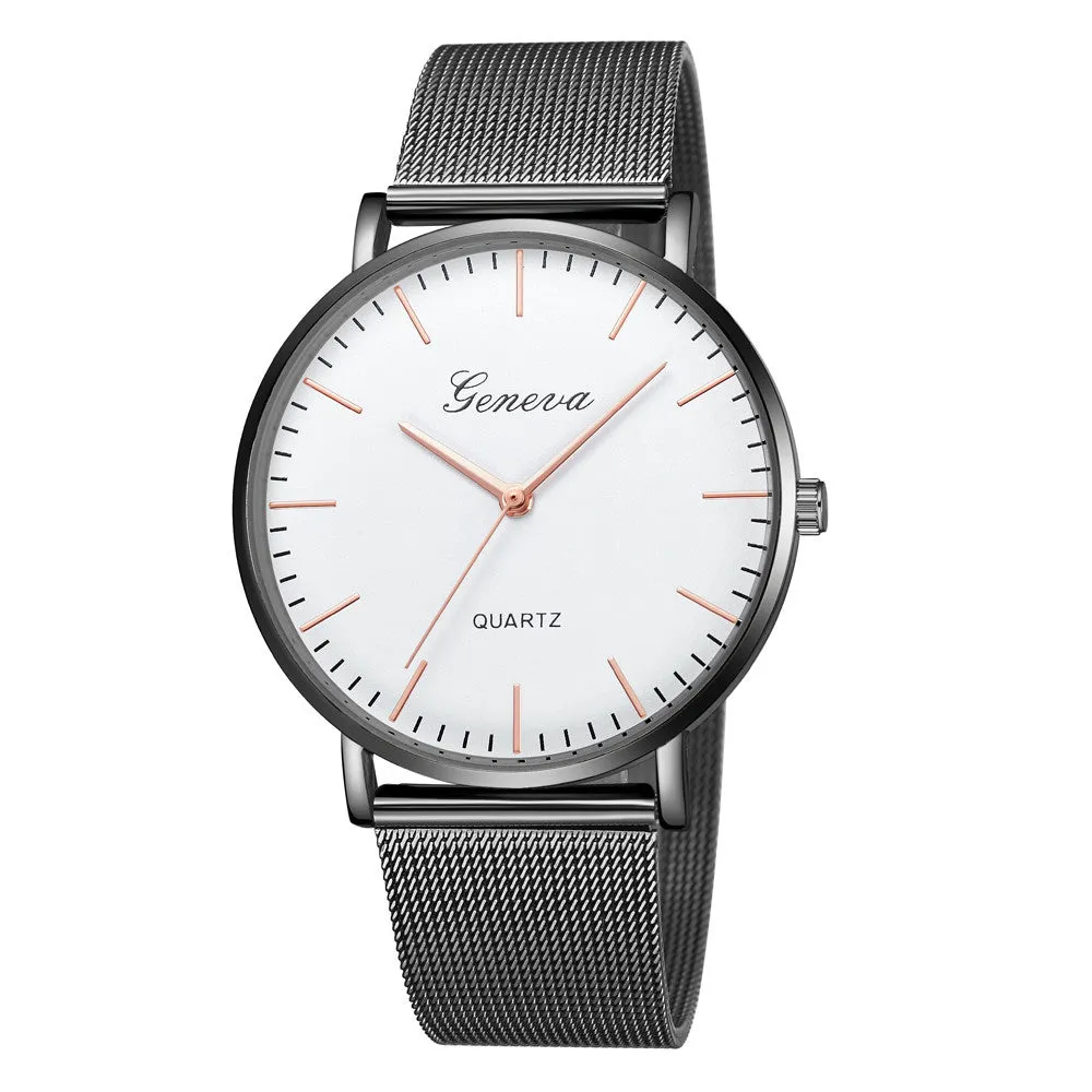 Flashy Trends Geneva Women's Classic Quartz Stainless Steel Wrist Watch
