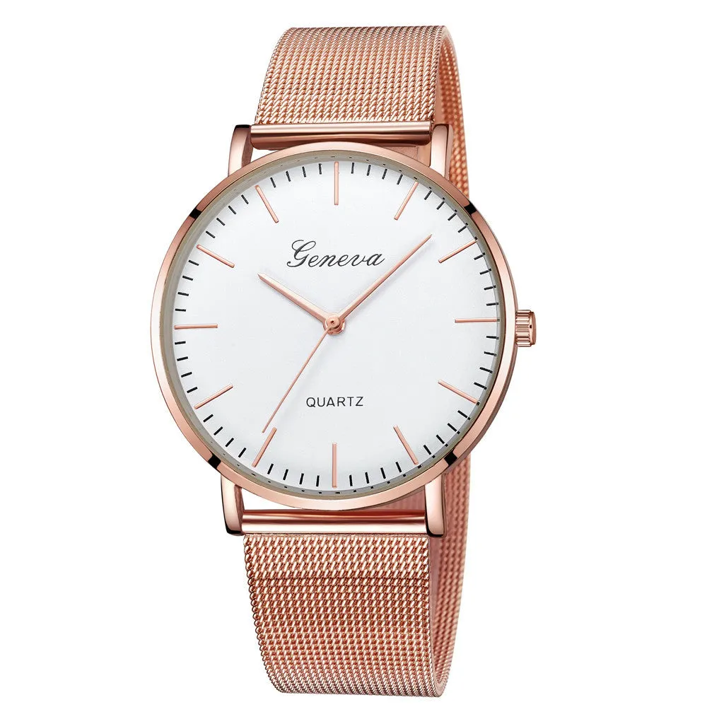 Flashy Trends Geneva Women's Classic Quartz Stainless Steel Wrist Watch