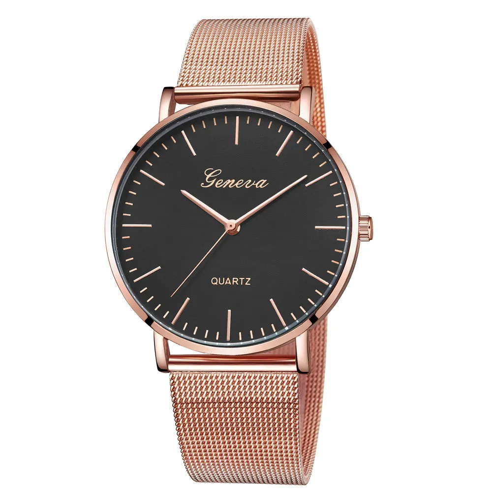 Flashy Trends Geneva Women's Classic Quartz Stainless Steel Wrist Watch