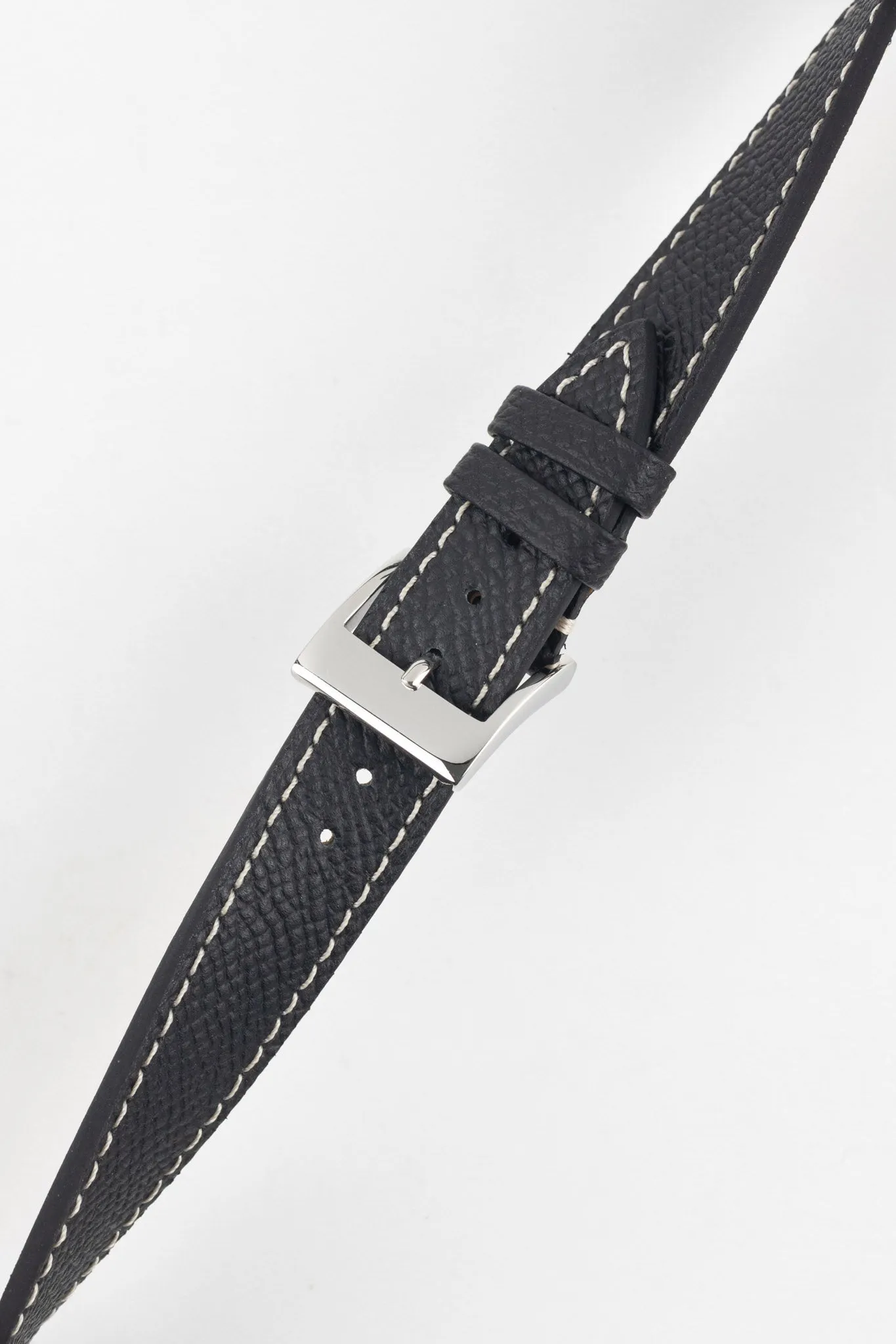 Flat Epsom Watch Strap in Black