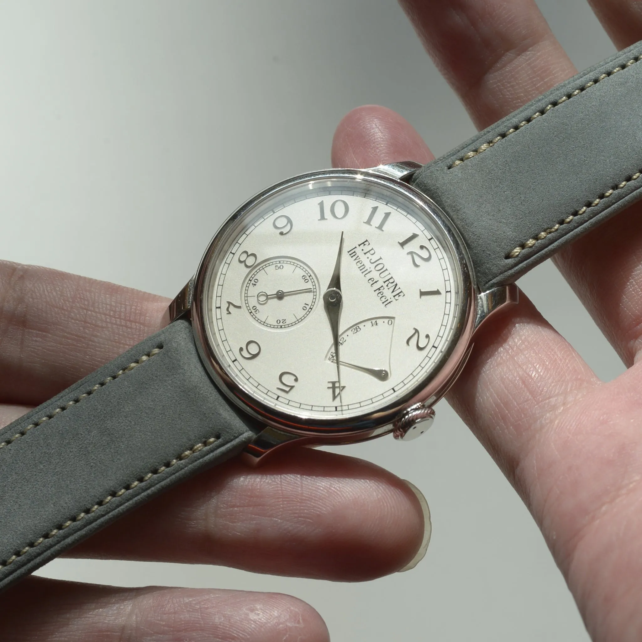 For F.P.JOURNE BLUE GRAY NUBUCK STRAP