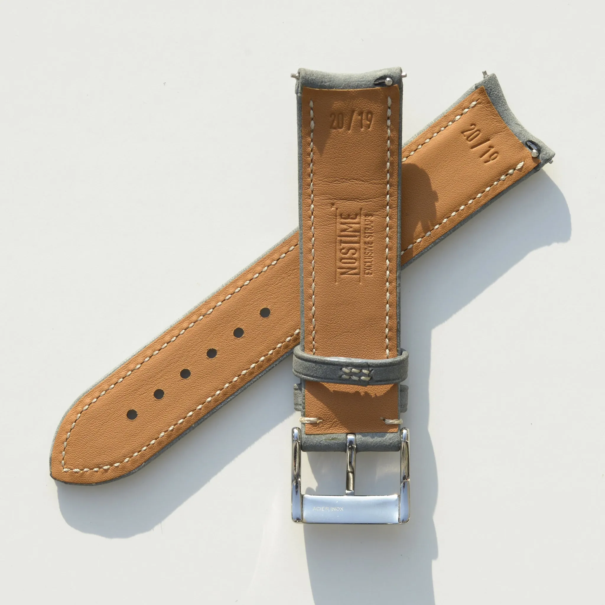 For F.P.JOURNE BLUE GRAY NUBUCK STRAP