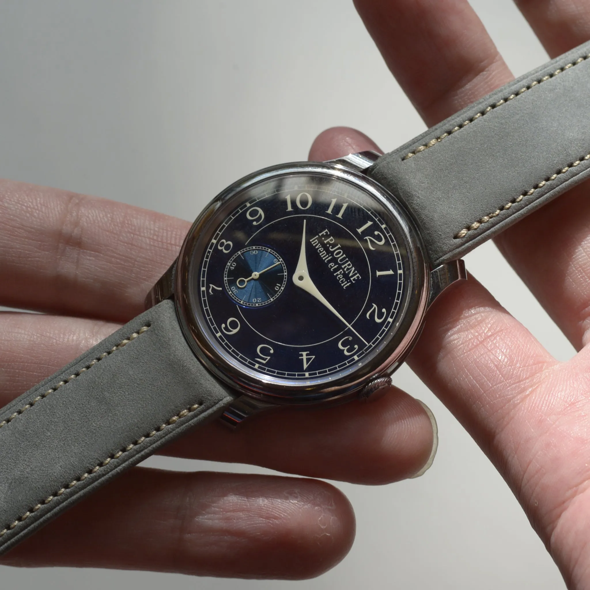 For F.P.JOURNE BLUE GRAY NUBUCK STRAP