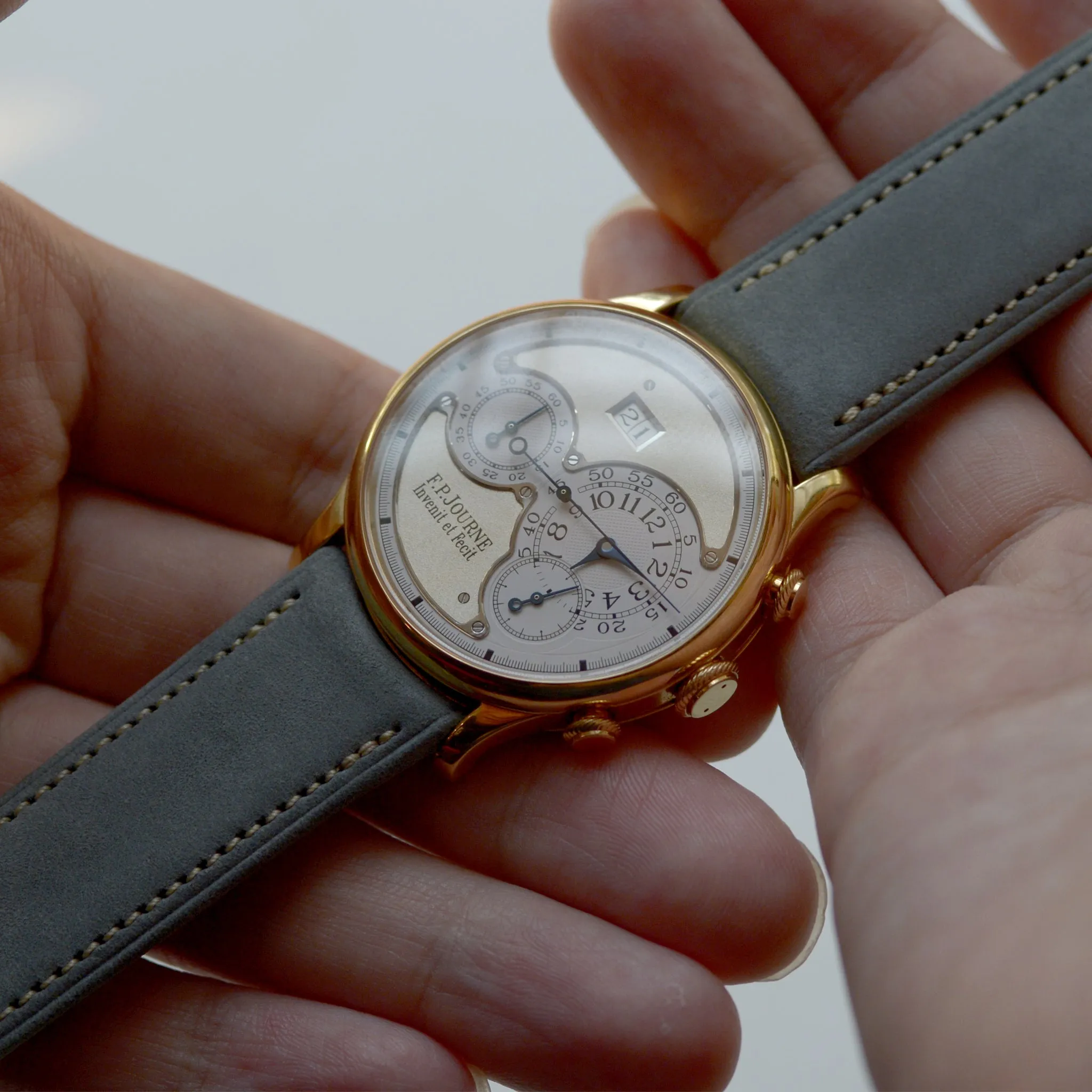 For F.P.JOURNE BLUE GRAY NUBUCK STRAP