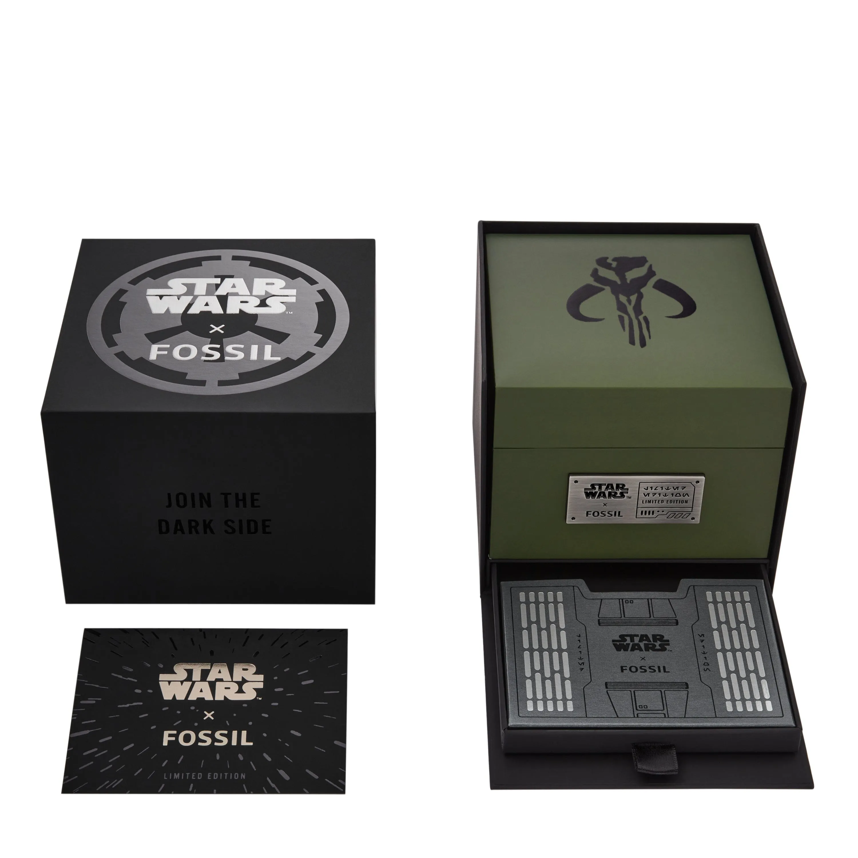 Fossil Limited Edition Star Wars Boba Fett Automatic Ventile Strap Watch LE1173SET