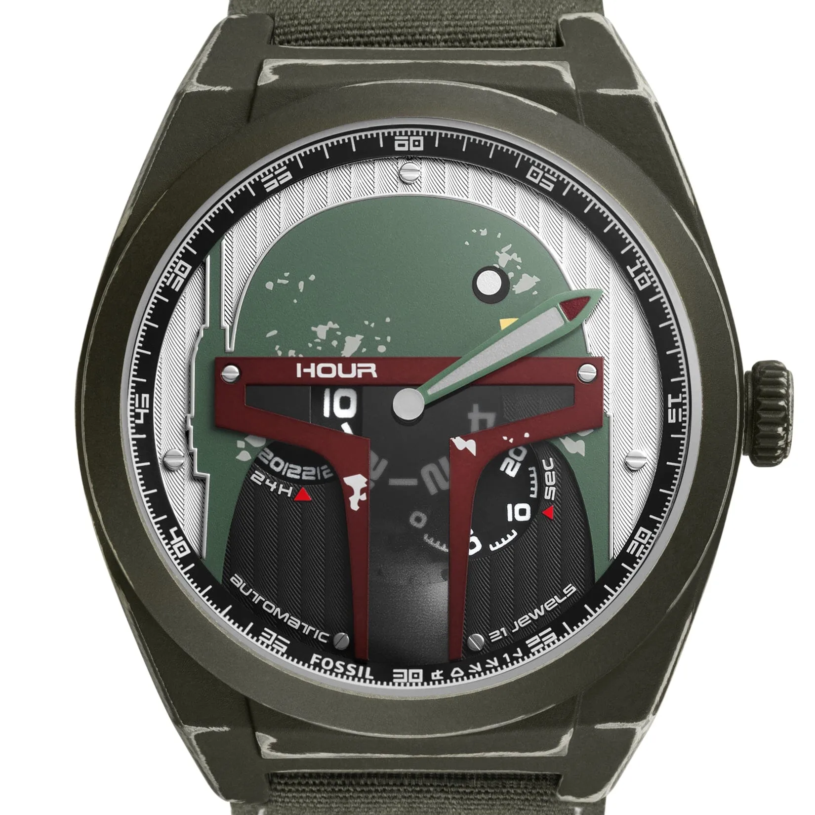 Fossil Limited Edition Star Wars Boba Fett Automatic Ventile Strap Watch LE1173SET