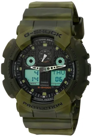 G-Shock Black Dial Resin Men's Watch GA100MM-3A