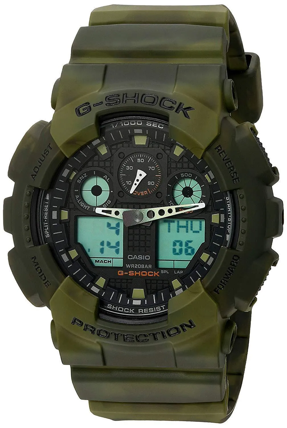 G-Shock Black Dial Resin Men's Watch GA100MM-3A