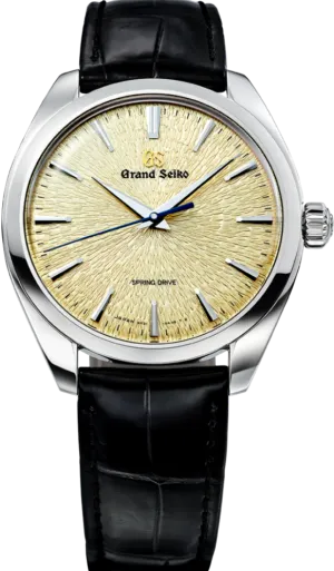 Grand Seiko Elegance Collection Spring Drive Thailand Exclusive Limited Edition Hikari “Golden Light” Iwate Dial SBGY025