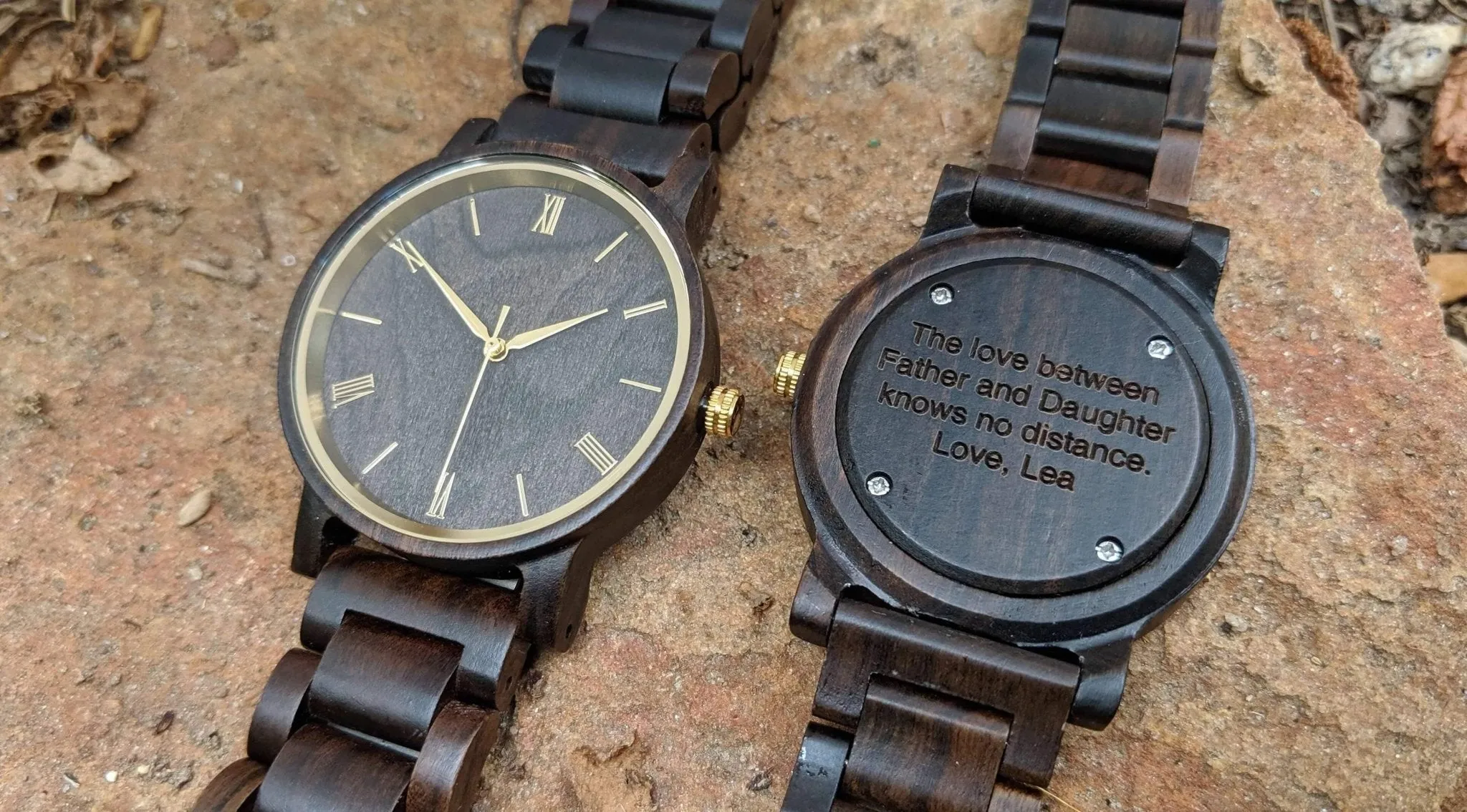 Groomsmen Set Of 7 Wooden Watches - Ebony Arce