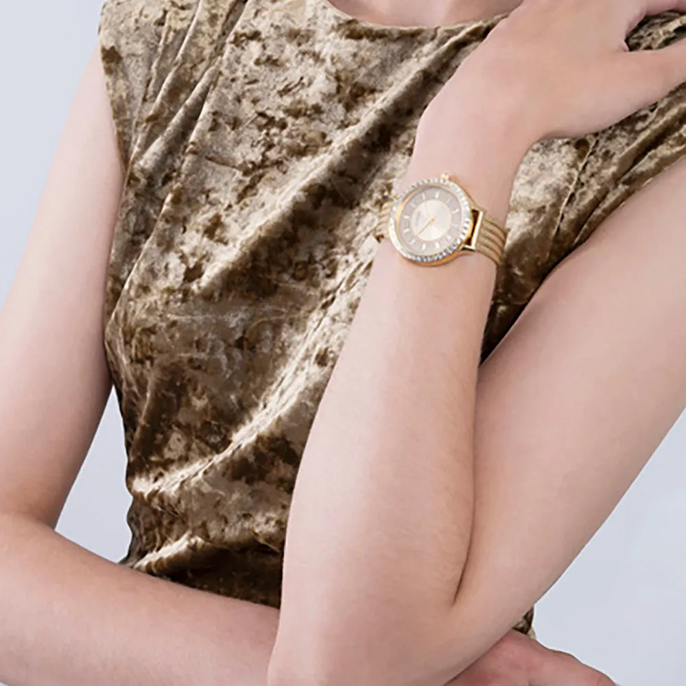 Guess Women's Watch Gold Tone Case Quartz