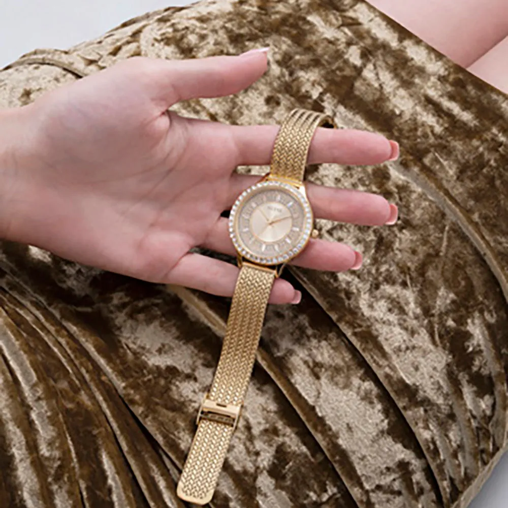 Guess Women's Watch Gold Tone Case Quartz