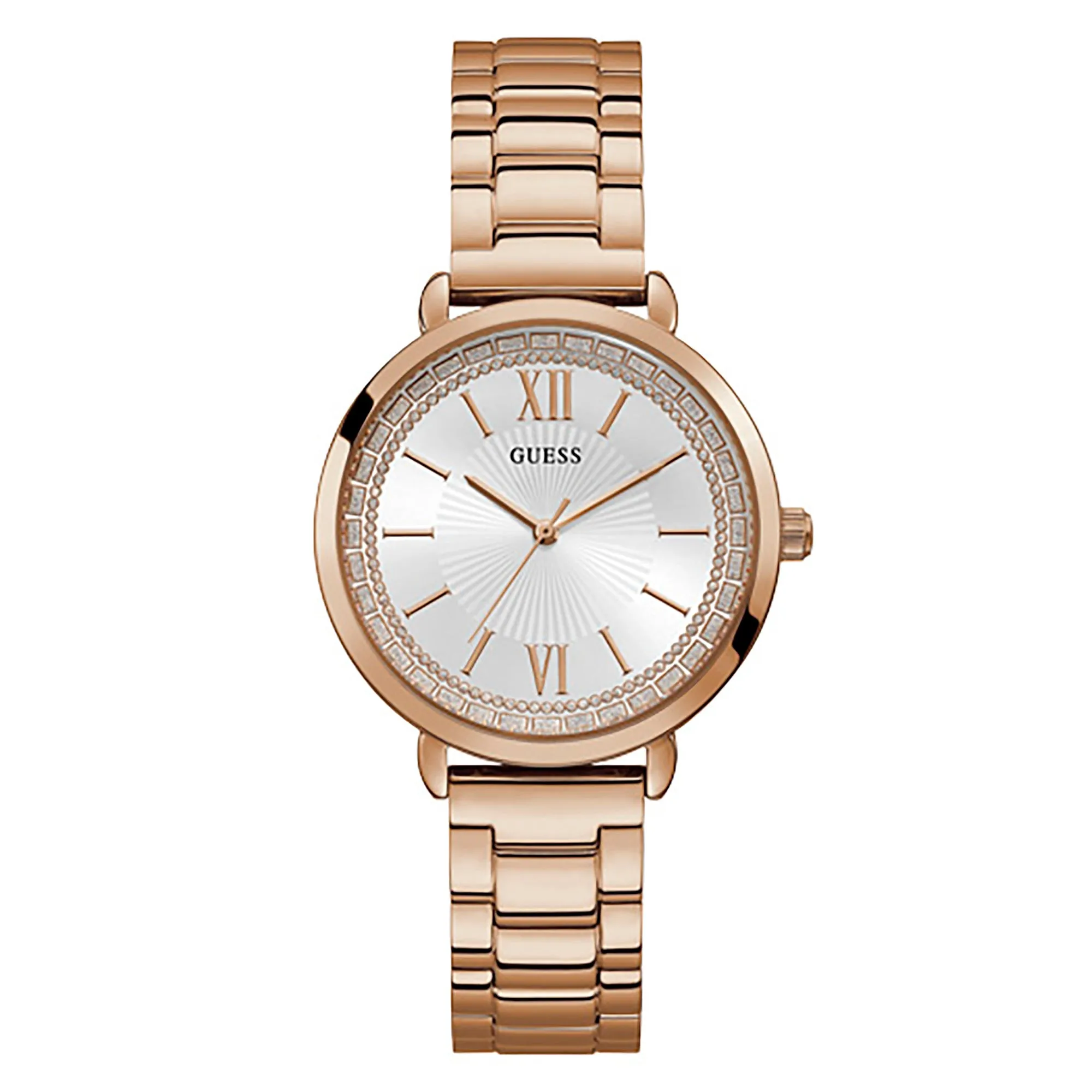 Guess Women's Watch Rose Gold Tone Case Quartz