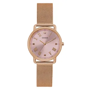 Guess Women's Watch Rose Gold Tone Case Quartz