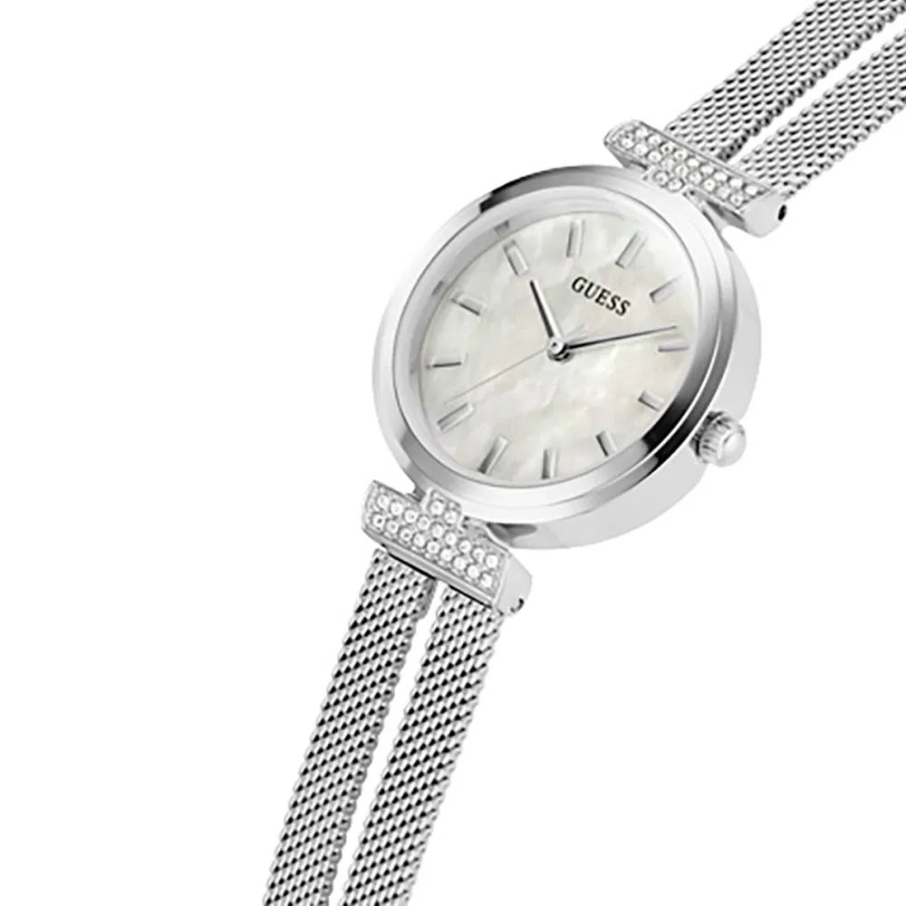 Guess Women's Watch Silver Tone Case Quartz