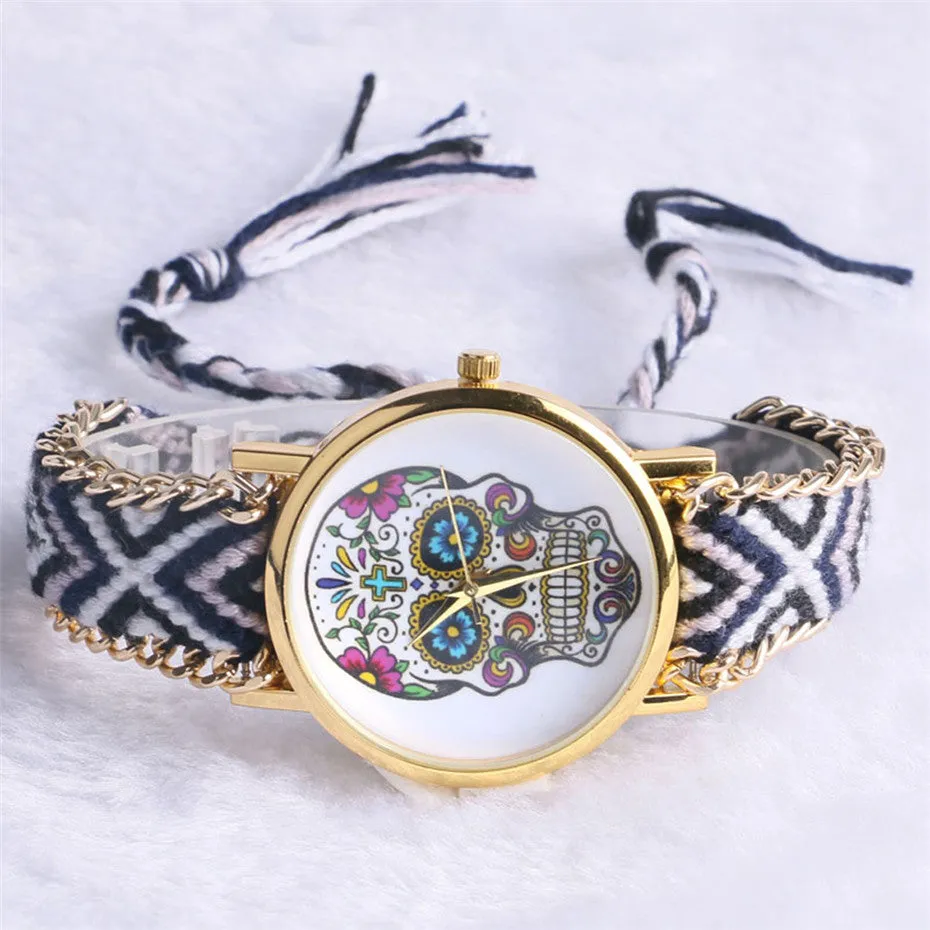 Hand-Knit Sugar Skull Watches