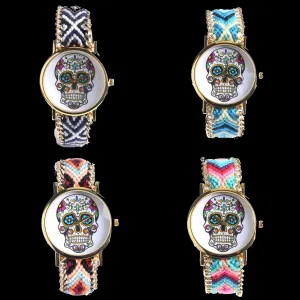 Hand-Knit Sugar Skull Watches