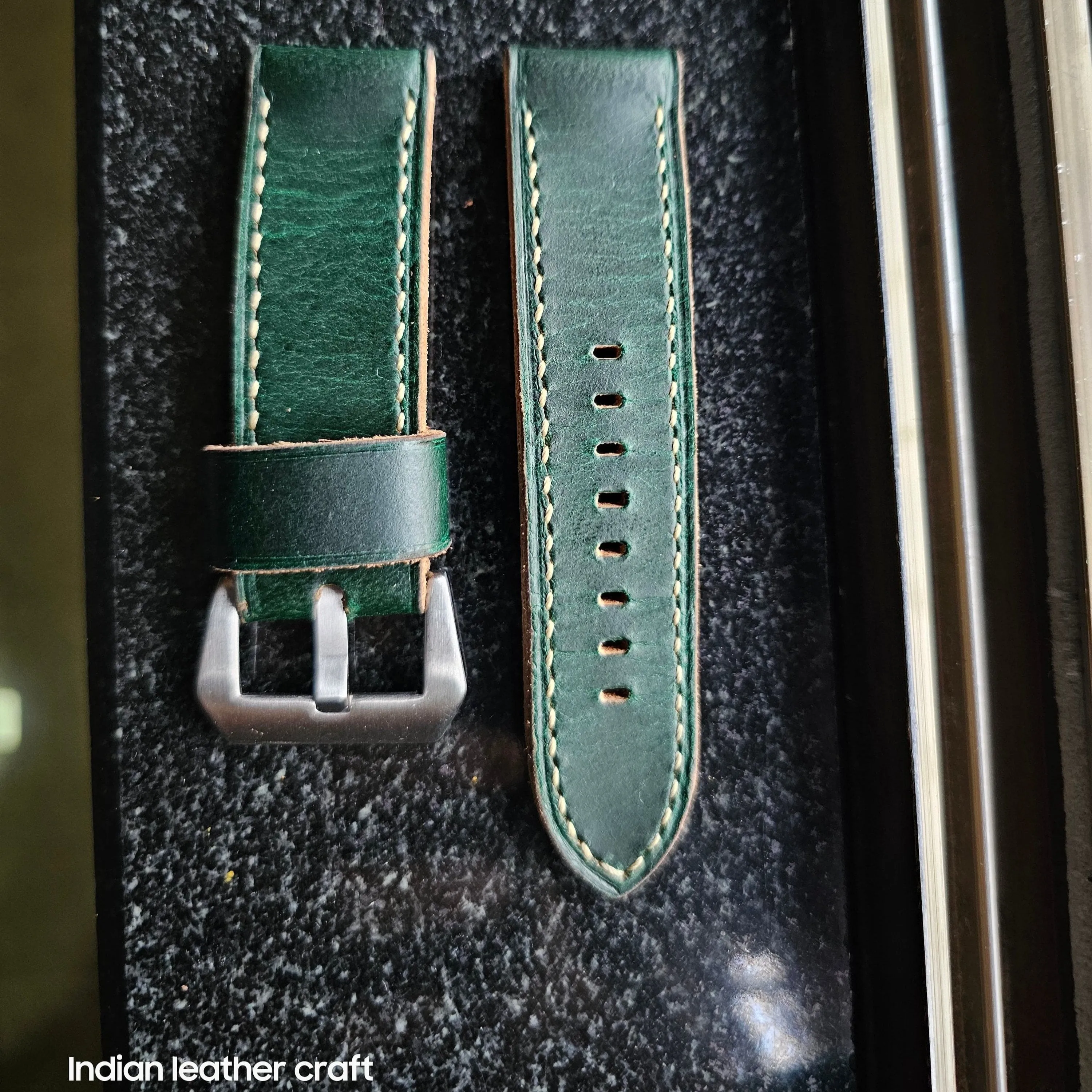Handmade leather strap for luminor panerai