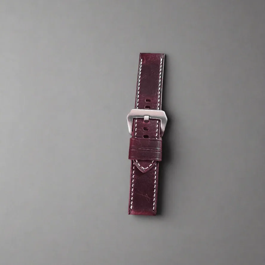Handmade leather strap for luminor panerai