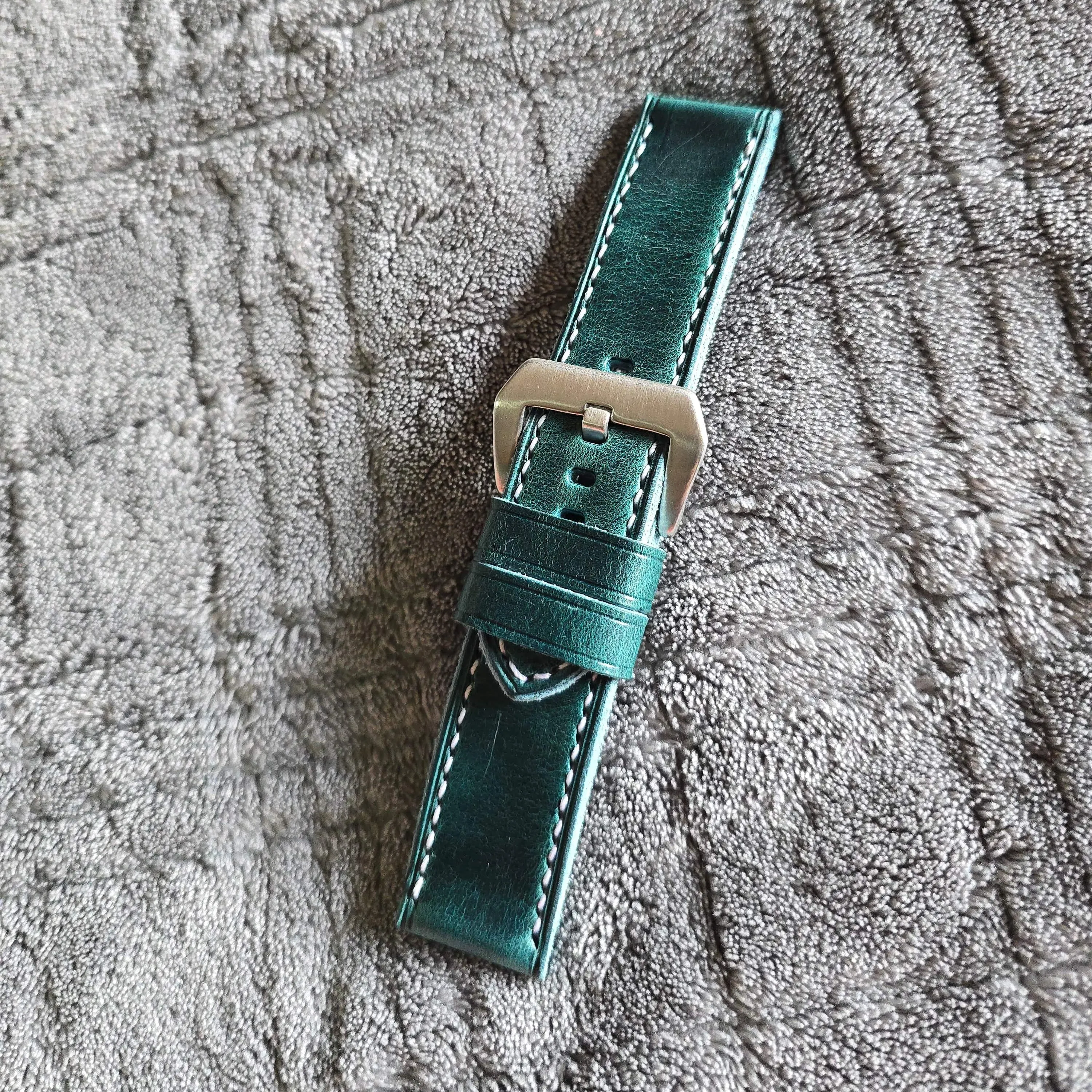Handmade leather strap for luminor panerai