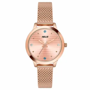 Helix By Timex Coral Round Analog Stainless Steel Watch Women -TW022HL23