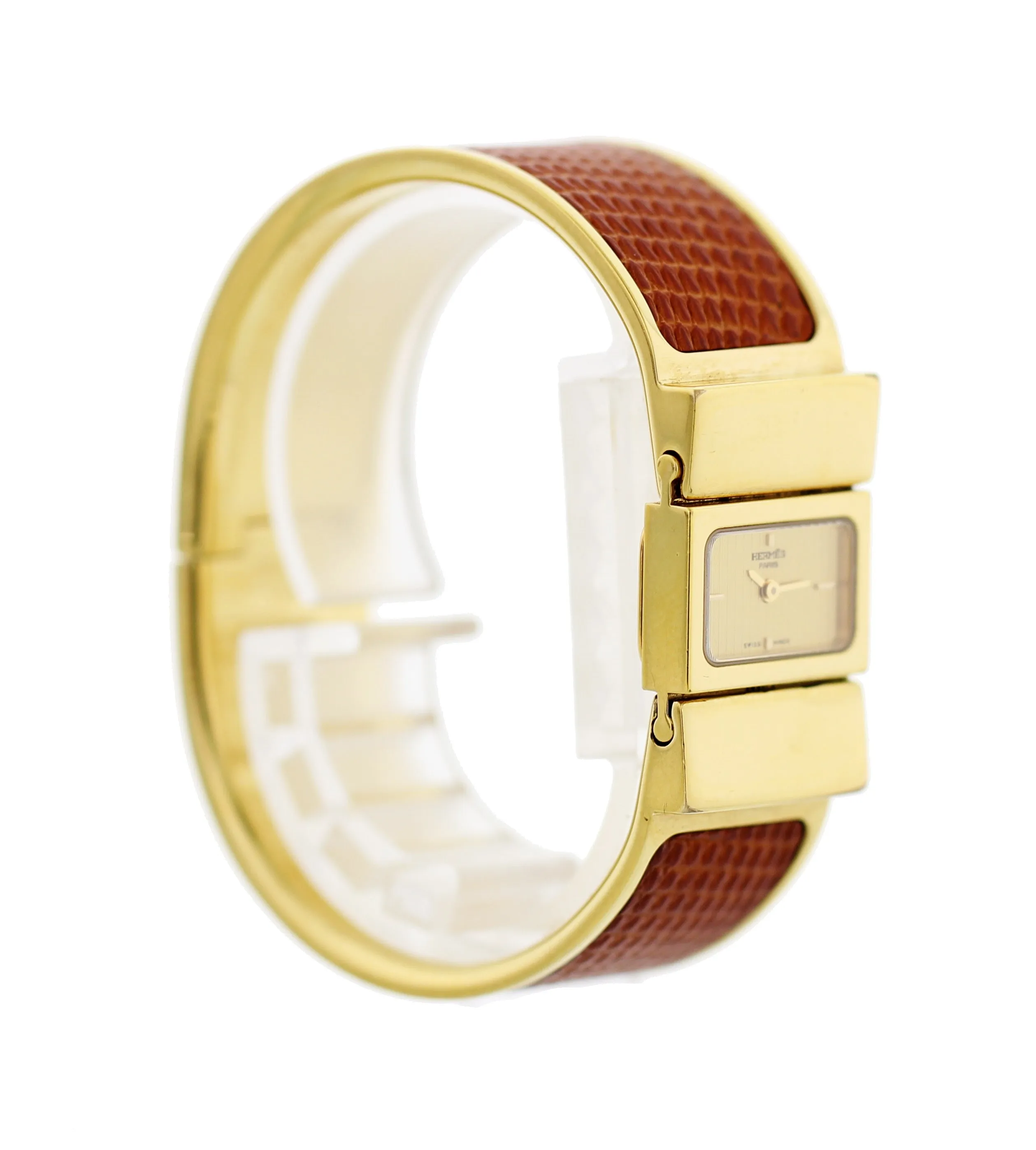 HermÃ¨s L01.201 Loquet Gold Plated Bracelet Watch