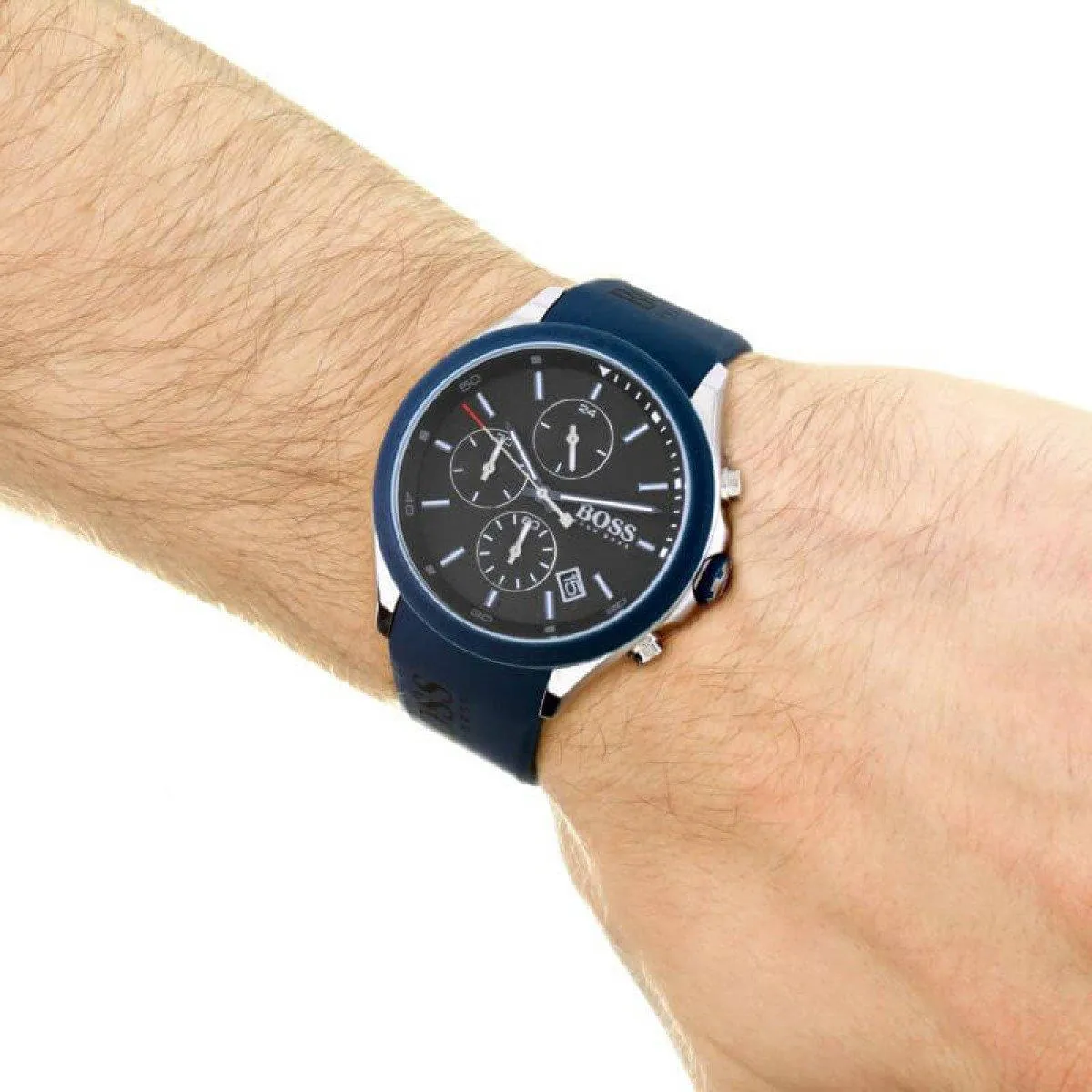 Hugo Boss 1513717 Velocity Black Dial Silicone Quartz Men's Watch