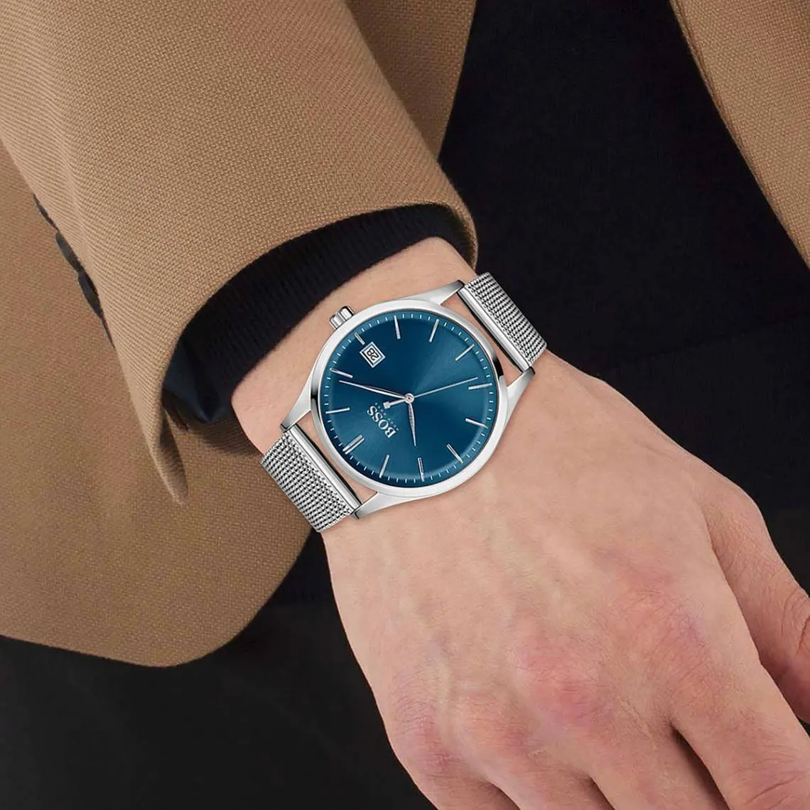 Hugo Boss 1513876 Commissioner Blue Quartz Men's Watch