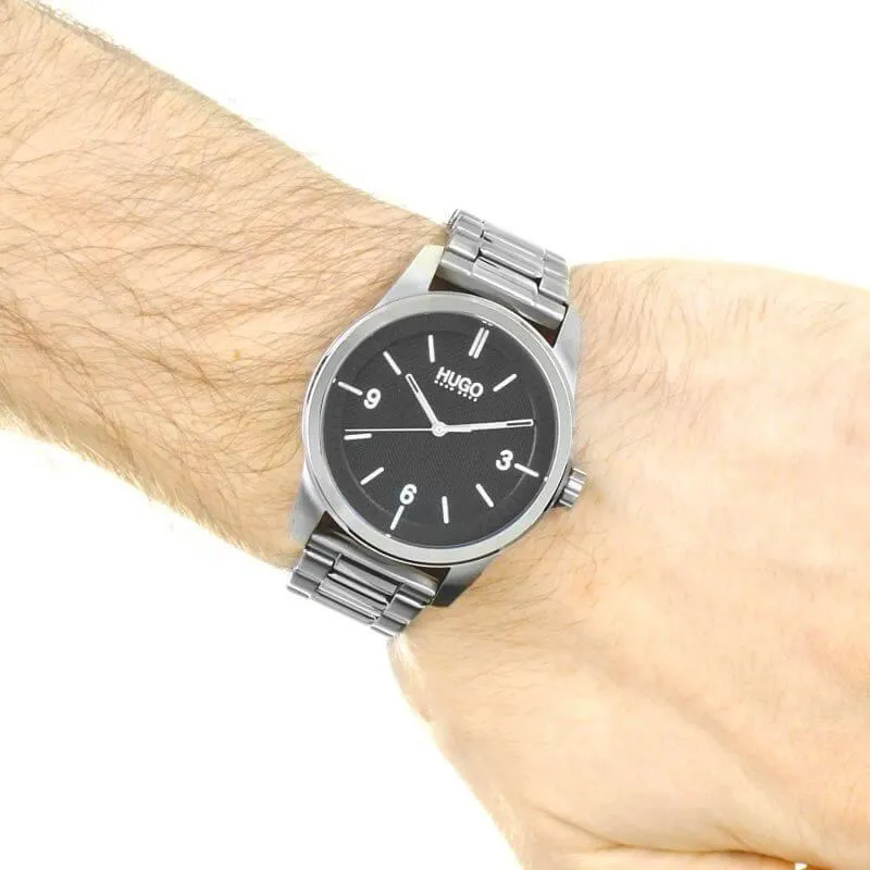 Hugo Boss 1530016 Create Black Dial Stainless Steel Quartz Men's Watch