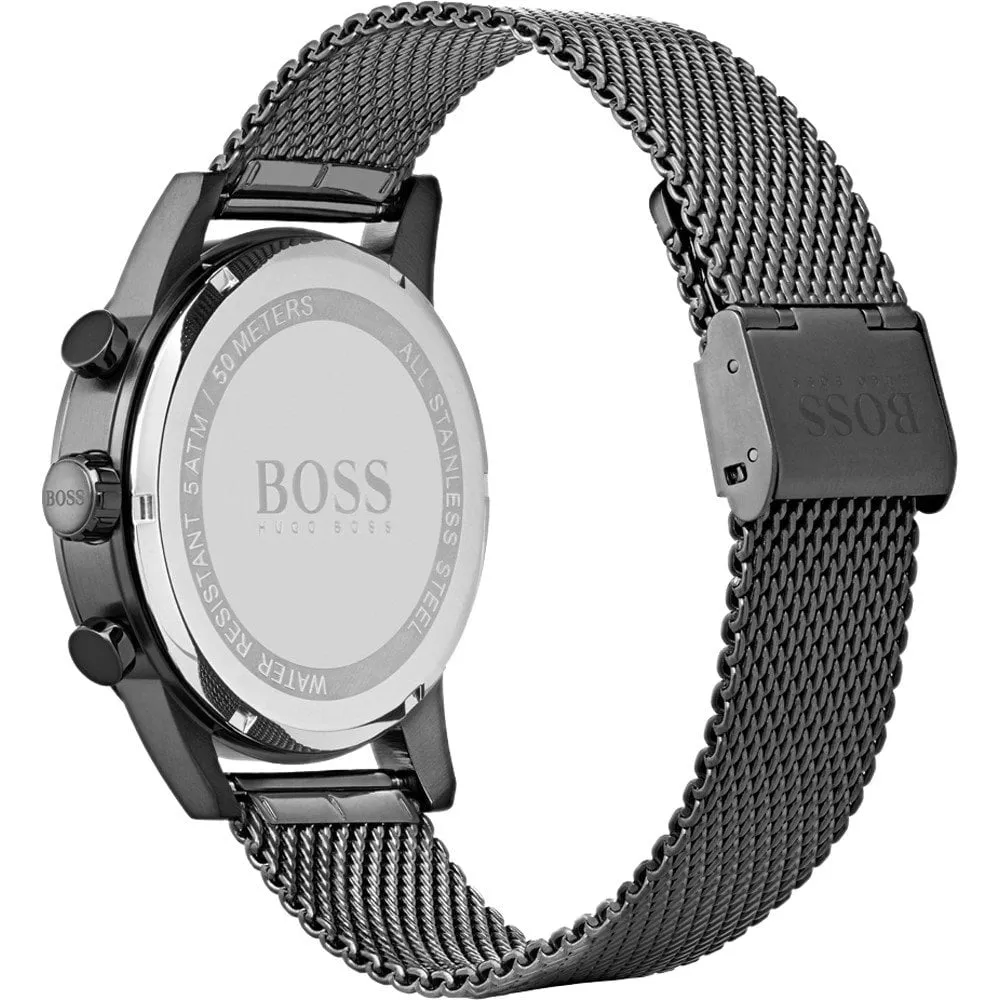 Hugo Boss Gunmetal Navigator Quartz Men's Watch 1513674