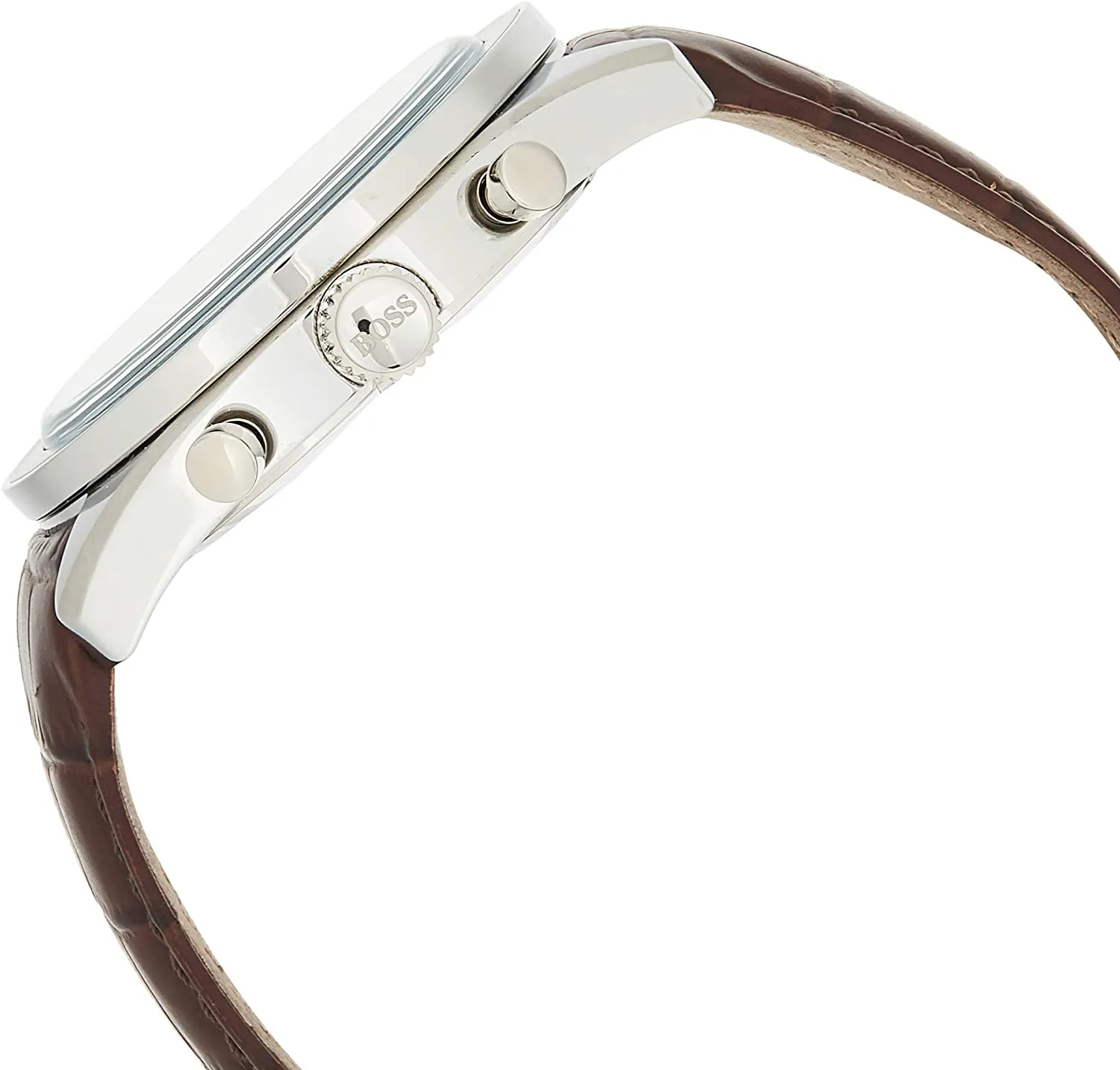 Hugo Boss Trophy Quartz Stainless Steel and Leather Strap Men's Watch 1513629