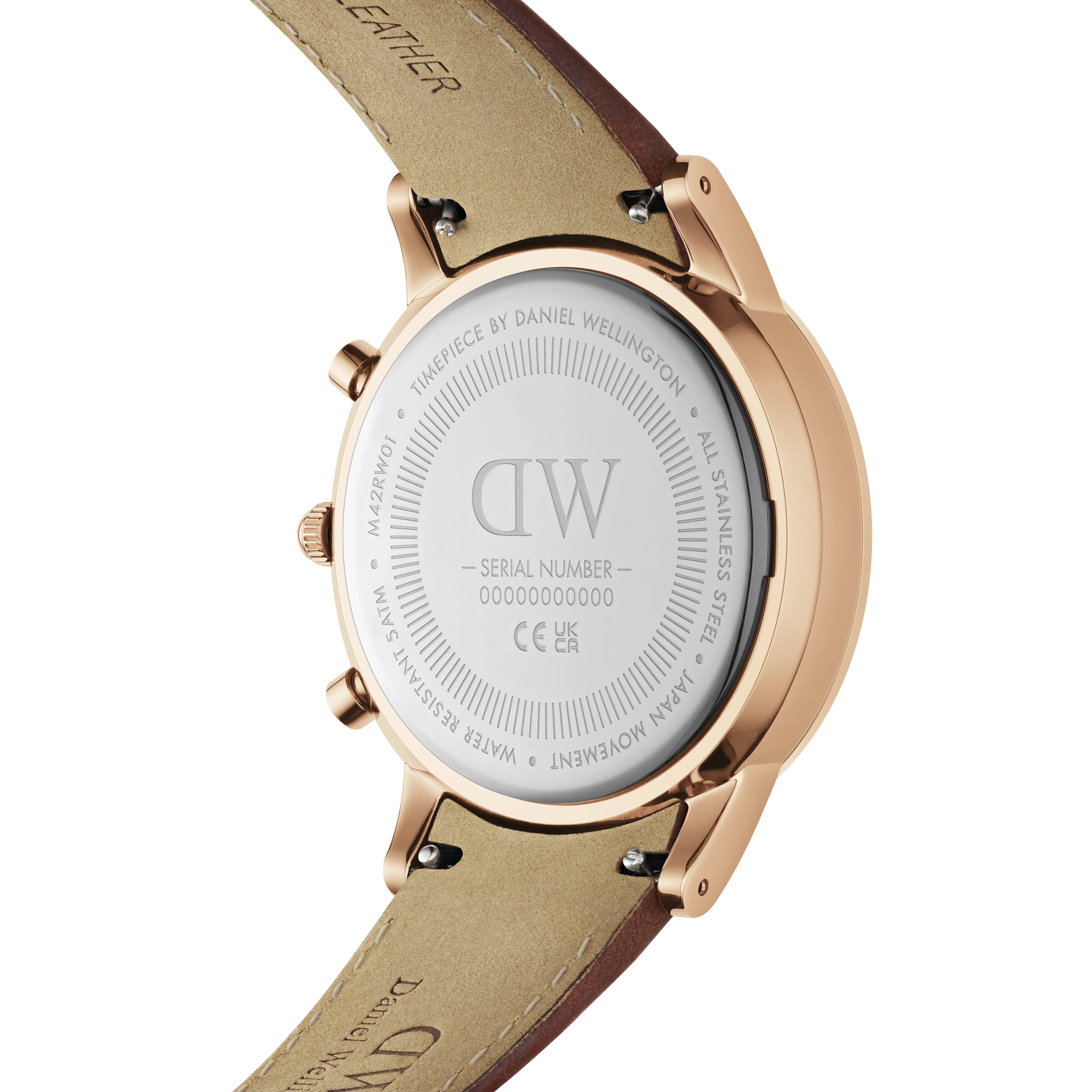Iconic Men's Brown Chronograph Leather Watch DW00100640K